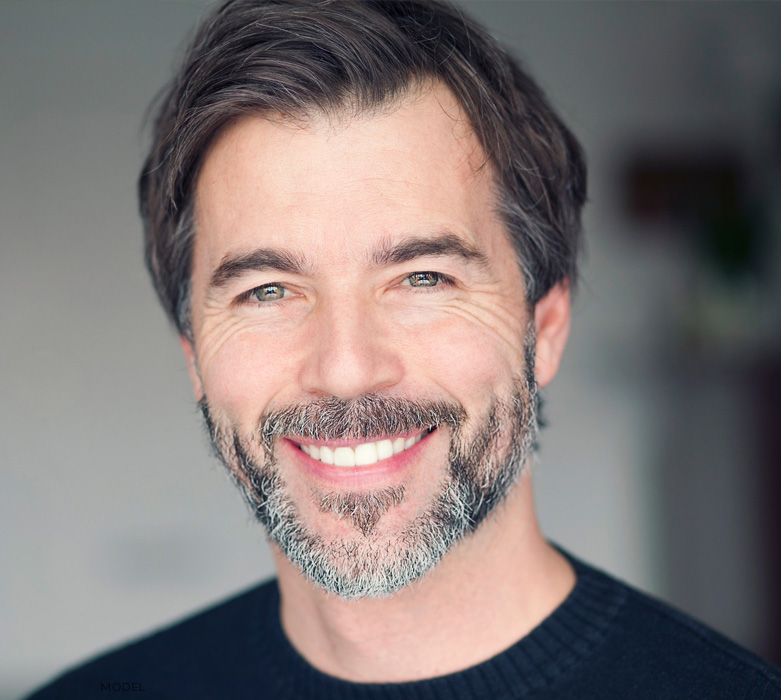 stock image of male model smiling