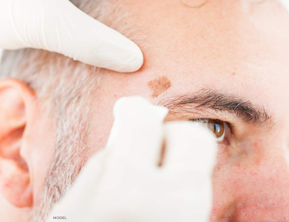 stock image of model having tested by doctor